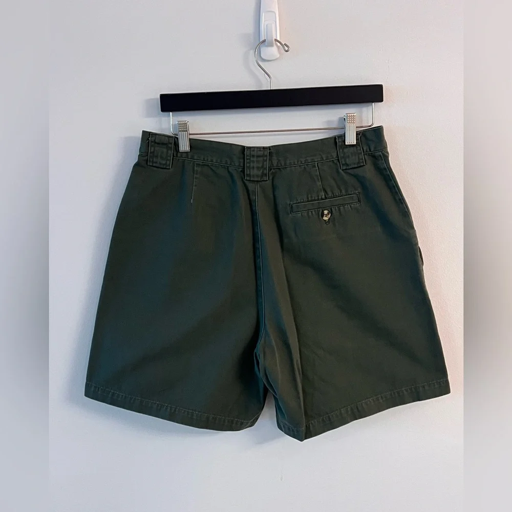 LIKE NEW DRESS BARN 100% COTTON WOMENS CARGO STYLE SHORTS SIZE 12 KHAKI GREEN - Picture 7 of 7